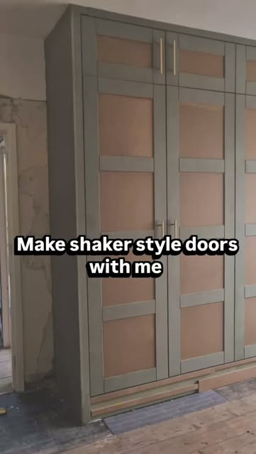 Shaker-style doors; visible text “Make shaker style doors with me”.